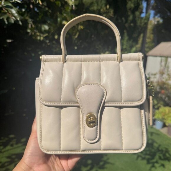 Coach Willis Top Handle 18 With Quilting C3844 (Modern Winnie) - Picture 2 of 8